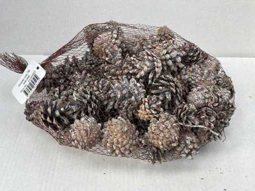 Silvester cone White wash Zak dennenappels (92x)