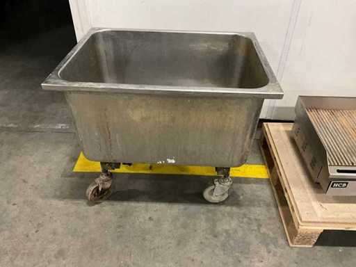 Mobiler Edelstahl-Tropfbehälter aus Edelstahl