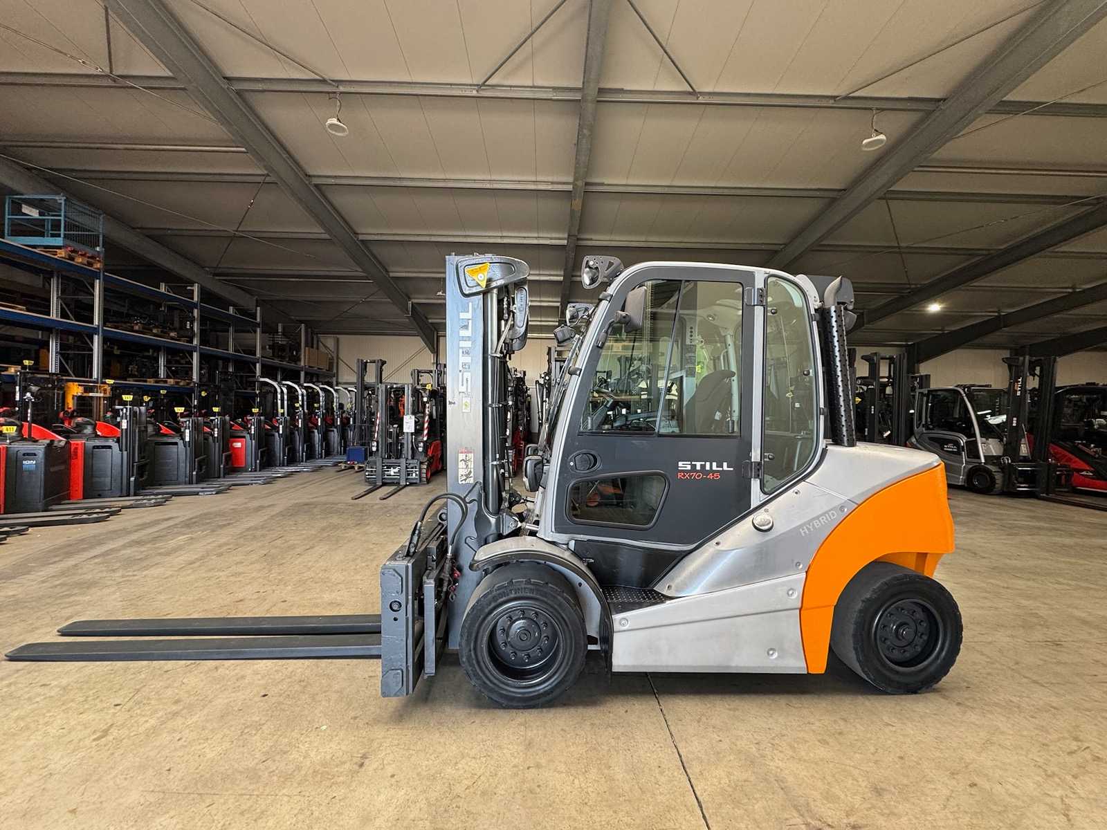 2021 UVV 04/2027 Still RX70-45 4.500kg 3.+4. Valve Fork Adjuster Diesel Forklift Forklift 7.593 Hours RX70-50
