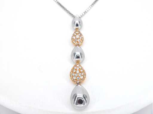 Dwukolorowy złoty naszyjnik Leo Pizzo z diamentem
