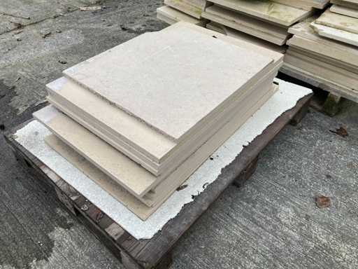 4 palette di corsie Massangis in pietra bianca borgogna