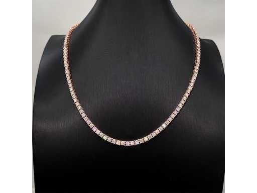 Rose tenniscollier 12.50 ct briljanten