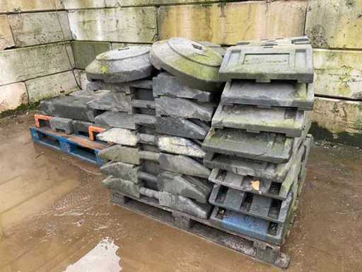 Série de pieds de clôture de construction