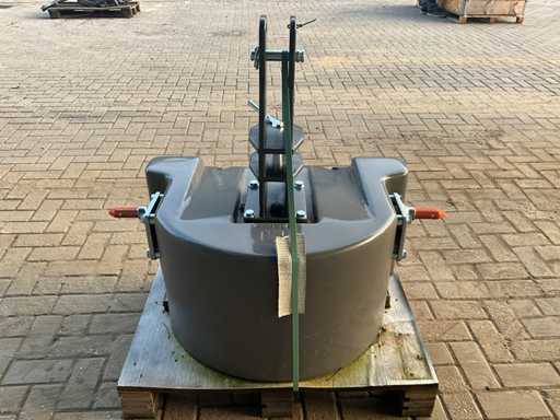 Cast Iron Front Weight, "1200kg"