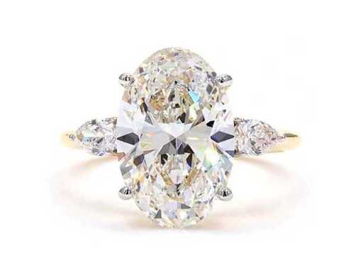 18 Karaat geelgouden ring met 5,42 ct. diamant