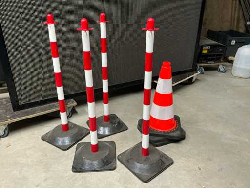 Kunststoff-Barriere-Pfosten (4x)