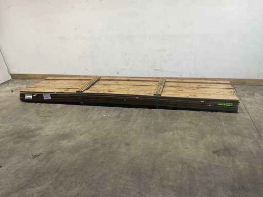 Partie de pont Douglas profilée à un seul côté, 400x14,5x2,5 cm (43x)