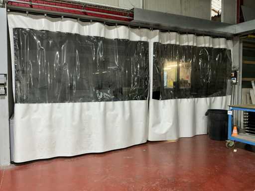 Industrieel transparant gordijn (2x)