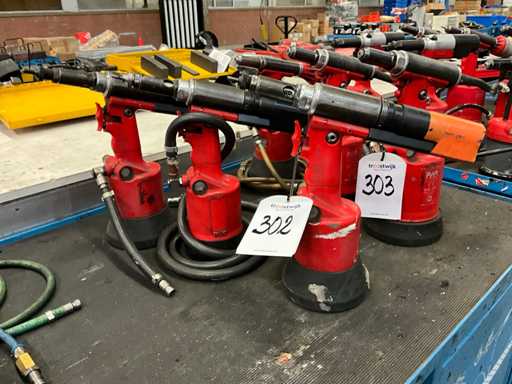 FAR Various pneumatic blind rivet nut pliers (3x)