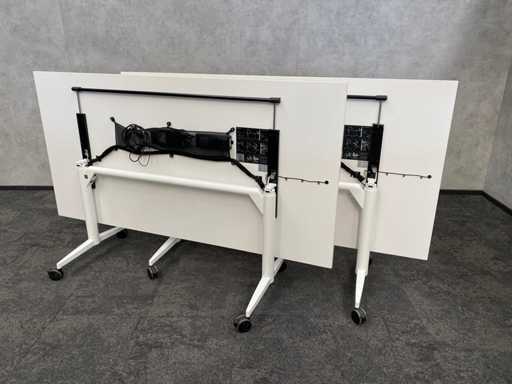 2x Wilkahn Timetable Lift - tavolo da conferenze mobile in posizione seduti 100x200