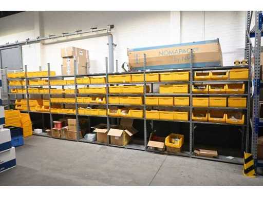 7 sections of shelving