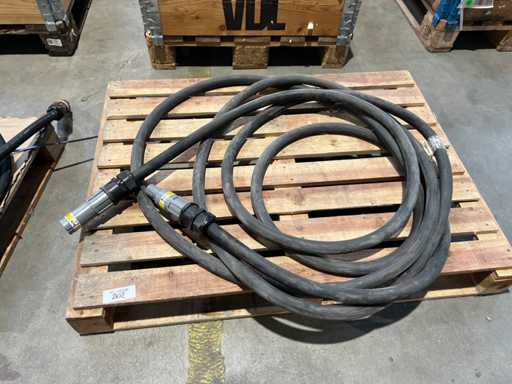 Cable de alimentación pesado compatible con conector de bloqueo de alimentación ITT 660A IP67