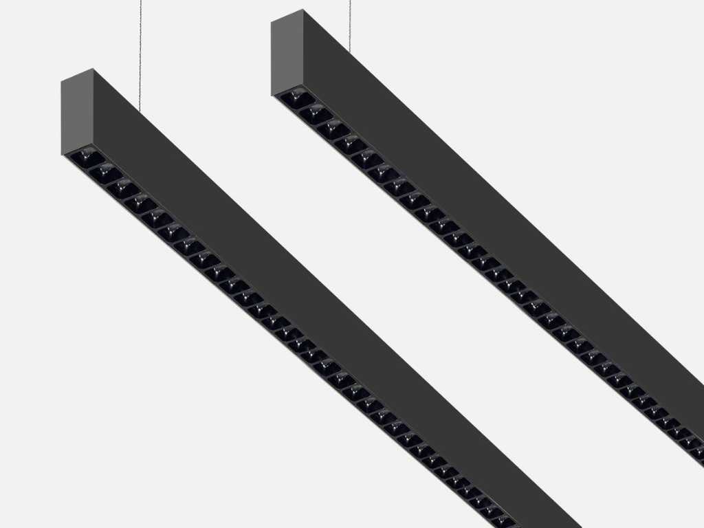 2 x GT Nelle Led design opbouw & pendel armatuur zwart