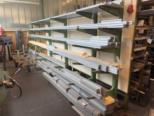 BETO cantilever rack with contents