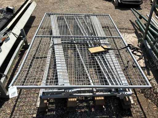 Batch of steel security fencing