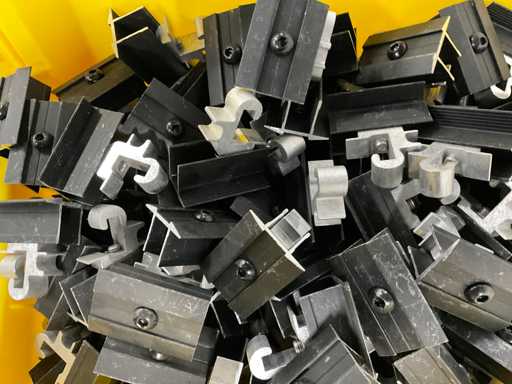 Aluminium-Mittelklemme schwarz für Solarpanel (170x)