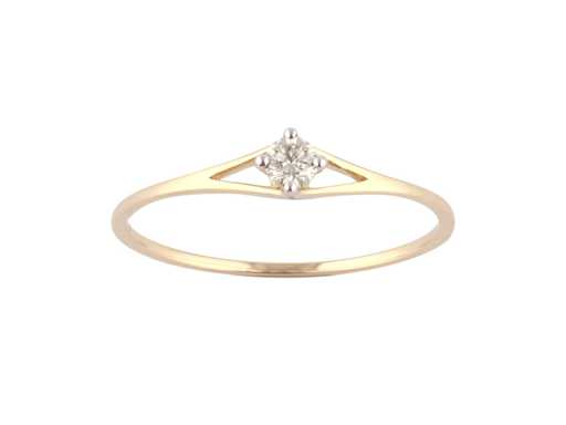 18 KT Yellow Gold Ring With Natural Diamond