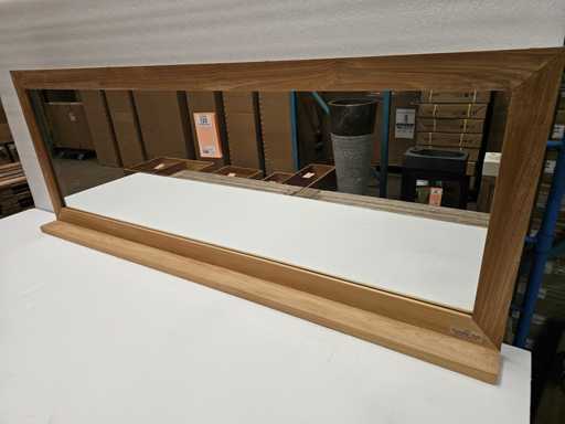 Miroir en teck Line 150 x H70cm avec cadre 7cm