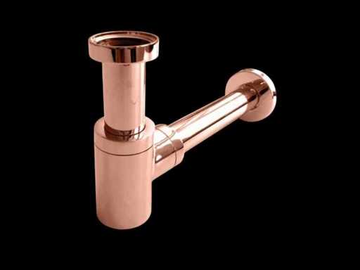 Siphon shiny rose gold
