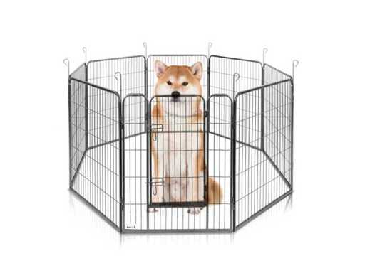 MaxxPet 20148 Dog Run Puppy Playpen with 8 panels - Steel - 78x100cm - Ø 210 cm