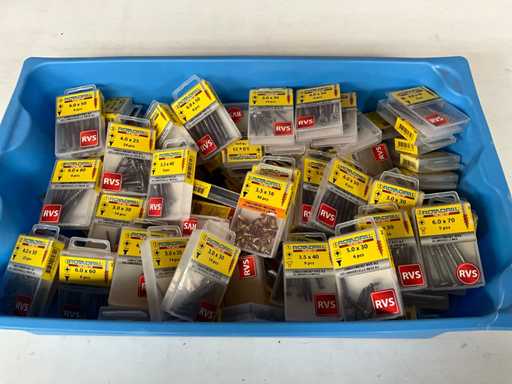 Rotadrill Verschiedene Schrauben Edelstahl & Messing (100x)