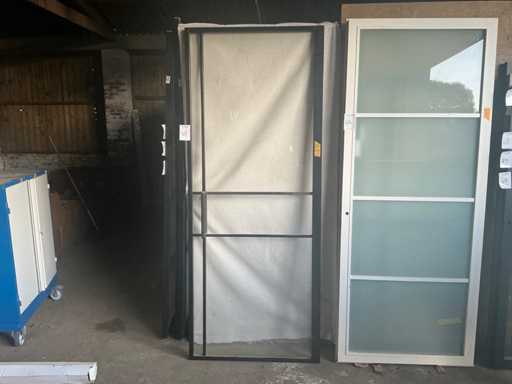 Porte intérieure aspect acier 93x231.5cm