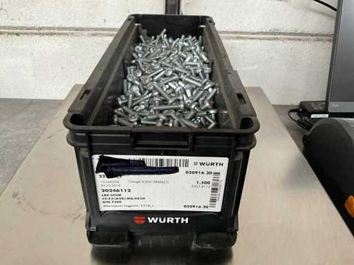 Würth 12,95 kg AHU-Schraube M6x30 im stapelbaren Behälter