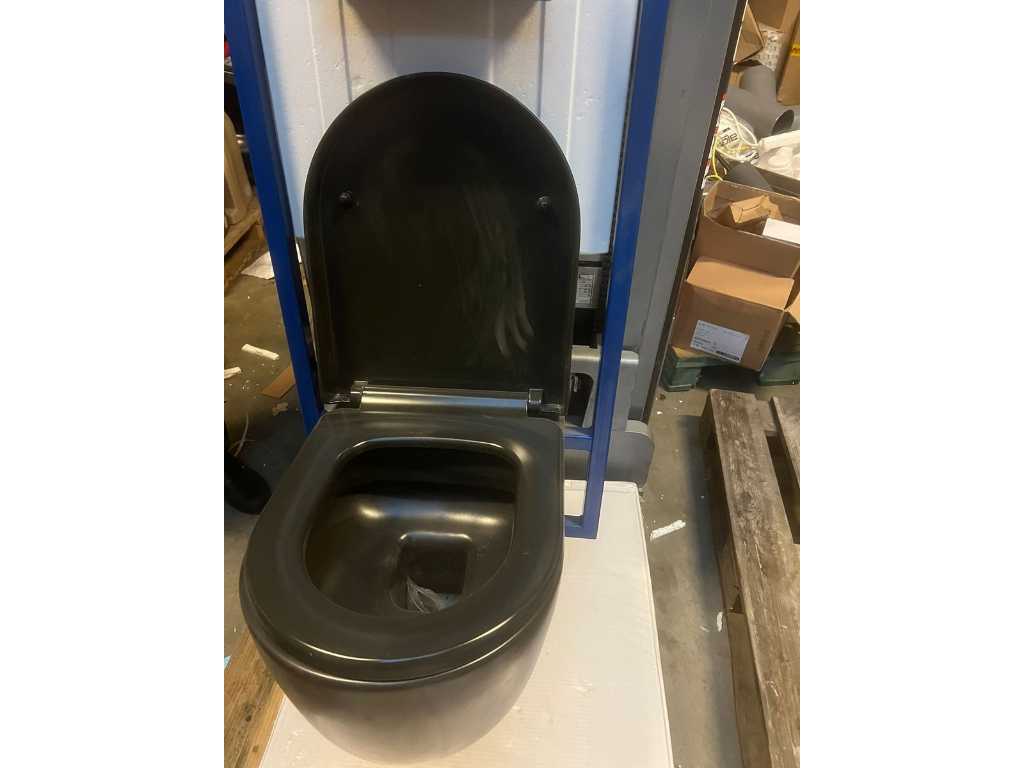 Allibert - Design - WC suspendu avec abattant WC + réservoir