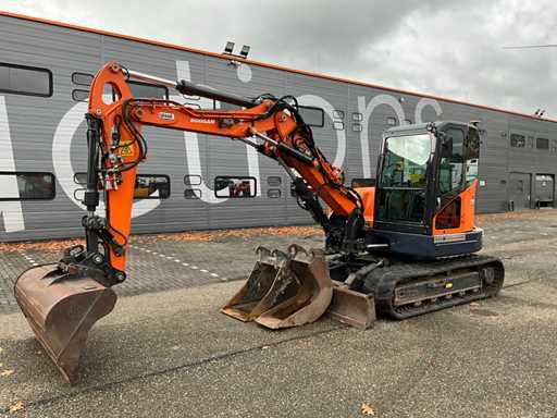 2012 Doosan DX80R 2PC Boom Midigraafmachine Met Topcon X53i GPS Systeem