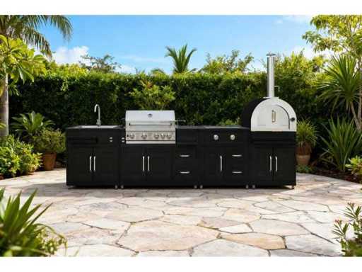 Field Outdoor Black Collection 5-piece Outdoor Kitchen