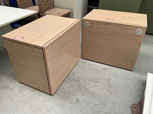 Houten werkplek (2x)
