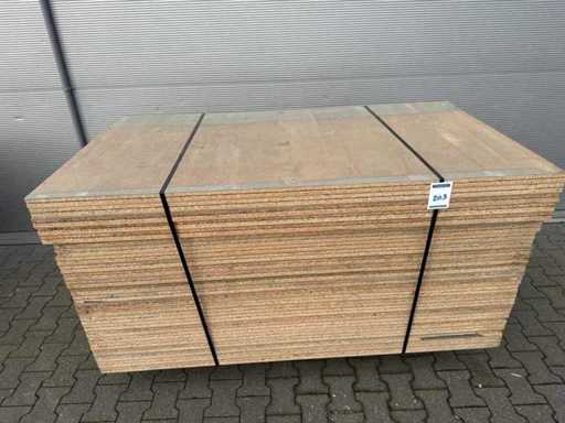 Piastra del pavimento - Cartone truciolato 1840x1030x38mm (24x)