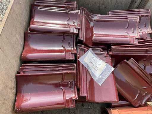 Lot dakpannen 350st rood gelakt
