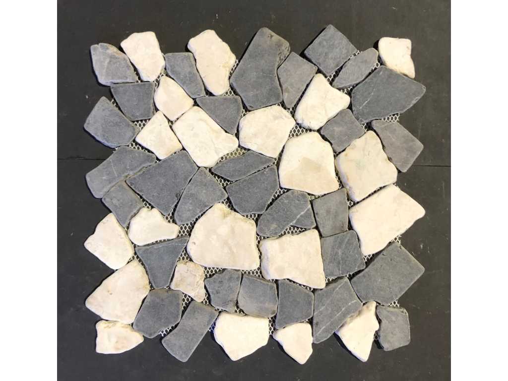 8m2 - mosaico misto Crema-grigio 30x30