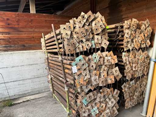 Barele cu suporturi de tavan (6x)