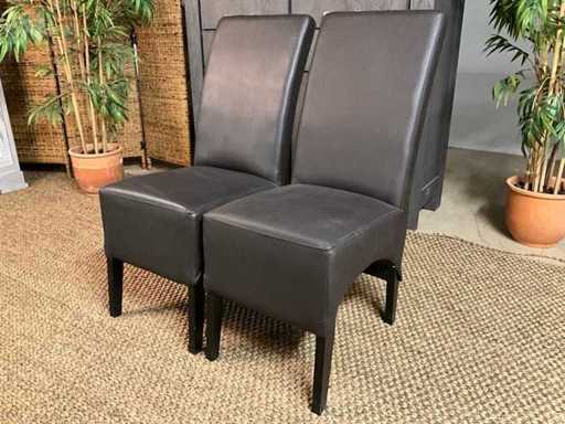 Scaun de sufragerie din piele (2x)