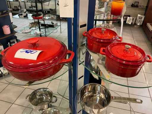 GSW Cast iron cooking pots (4x)