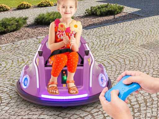 12 V elektrische botsauto met 360° rotatieafstandsbediening