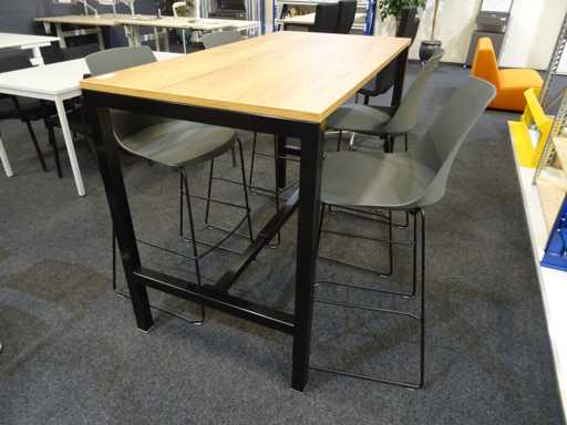 Table de bar avec 4 tabourets