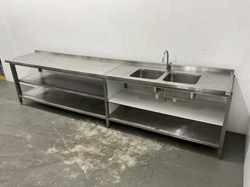 RVS Spoel- en werktafel