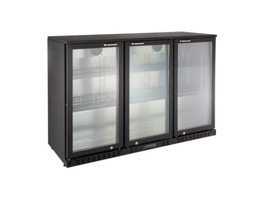 Horeca equipment - Bar fridge 320L - Refrigerated back bar with 3 glass doors - Bar fridge 320L