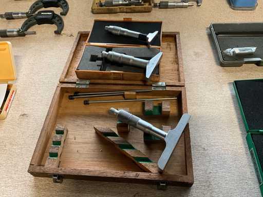 Mitutoyo/tesa 0-25 Depth Micrometer (3x)