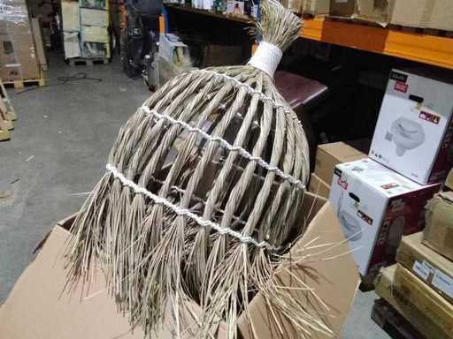 Design hanglamp van stro