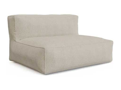 2-seater garden sofa in terry fabric - Beige