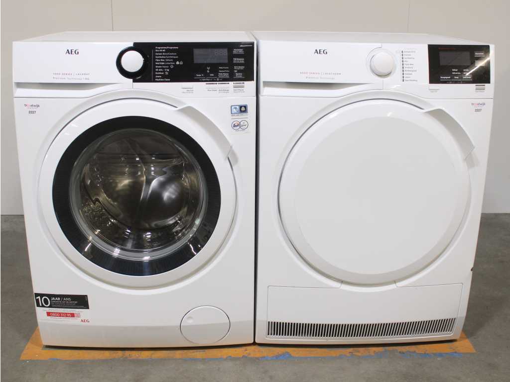 Série AEG 7000 | Lavamat ProSteam Technology Machine à laver et AEG série 6000 | Lavatherm Sèche-linge à technologie ProSense