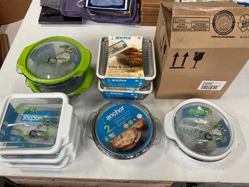 Anchor Hocking Różne naczynia piekarne z pokrywką (11x)