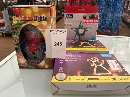 Weihnachten, Led-Dekoration. (4-fach)