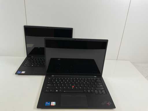 Lenovo ThinkPad X1 Carbon Gen 9 14”, Core(TM) i7 11th Gen, 32 GB RAM, No HDD Laptops (2x)