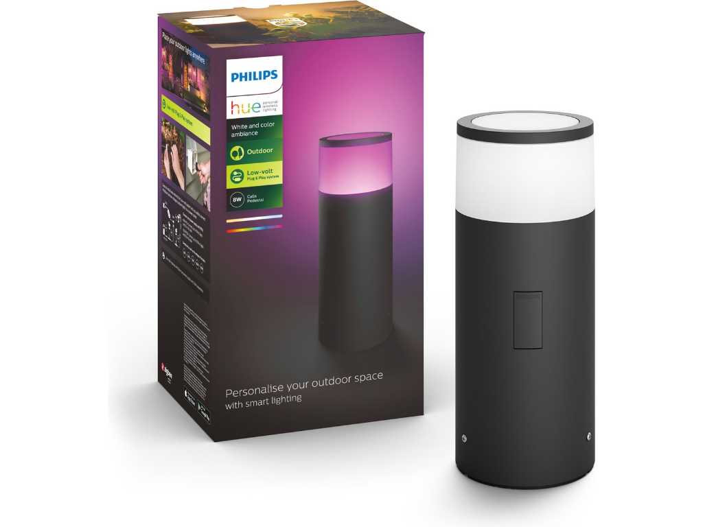 Philips Hue Cella - white + Color - Black - low Outdoor lighting 