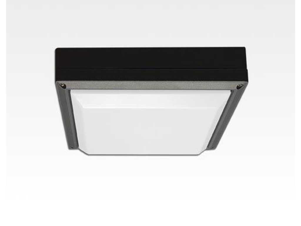 Package of 1 piece - 13W LED wall/ceiling light anthracite quadr. Daylight White / 6000-6500K 560lm 230VAC IP54 120Degree Wall Light Ceiling Light Aisle Light Fasade Lamp Entrance Light Outdoor Light Interior Lamp - SSAMLight